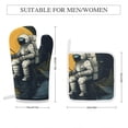 thumbnail image 2 of Funny Astronaut Heat Resistant Microwave Oven Gloves Set for BBQ Baking Grilling,Baking Gifts Cooks for Women,Housewarming Gifts for New Home, 2 of 6