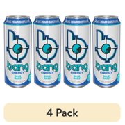 (4 pack) BANG Energy Drink, Blue Razz, 16 fl oz, Can