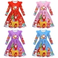 thumbnail image 3 of XEGLSBU Dresses for Girls 5-6 Elegant Child Xmas Girls Dresses Party Dance Kids Christmas Princess Dress Dresses for Girls B-Pink Size 3-4 Years, 3 of 3
