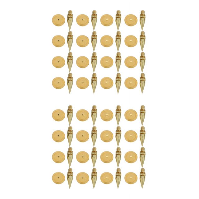32 Pares 6 x 36 mm Soporte de Aislamiento de Pico de Altavoz de Cobre + Almohadilla Base Alfombra de Pies Aislamiento de Altavoces Almohadillas de Aislamiento de Altavoces