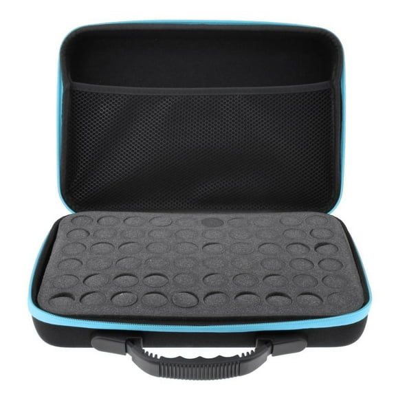 60 Bottles Essential Carry Case Box Nail Organizer 5ml-15ml Blue