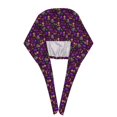 thumbnail image 3 of Kdxio Mardi Gra2 Pattern Turban Hat for Women Men Comfortable Adjustable Cleaning Working Cap with Sweatband, 3 of 8