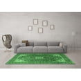 thumbnail image 3 of Ahgly Company Indoor Rectangle Medallion Emerald Green Traditional Area Rugs, 2' x 5', 3 of 4