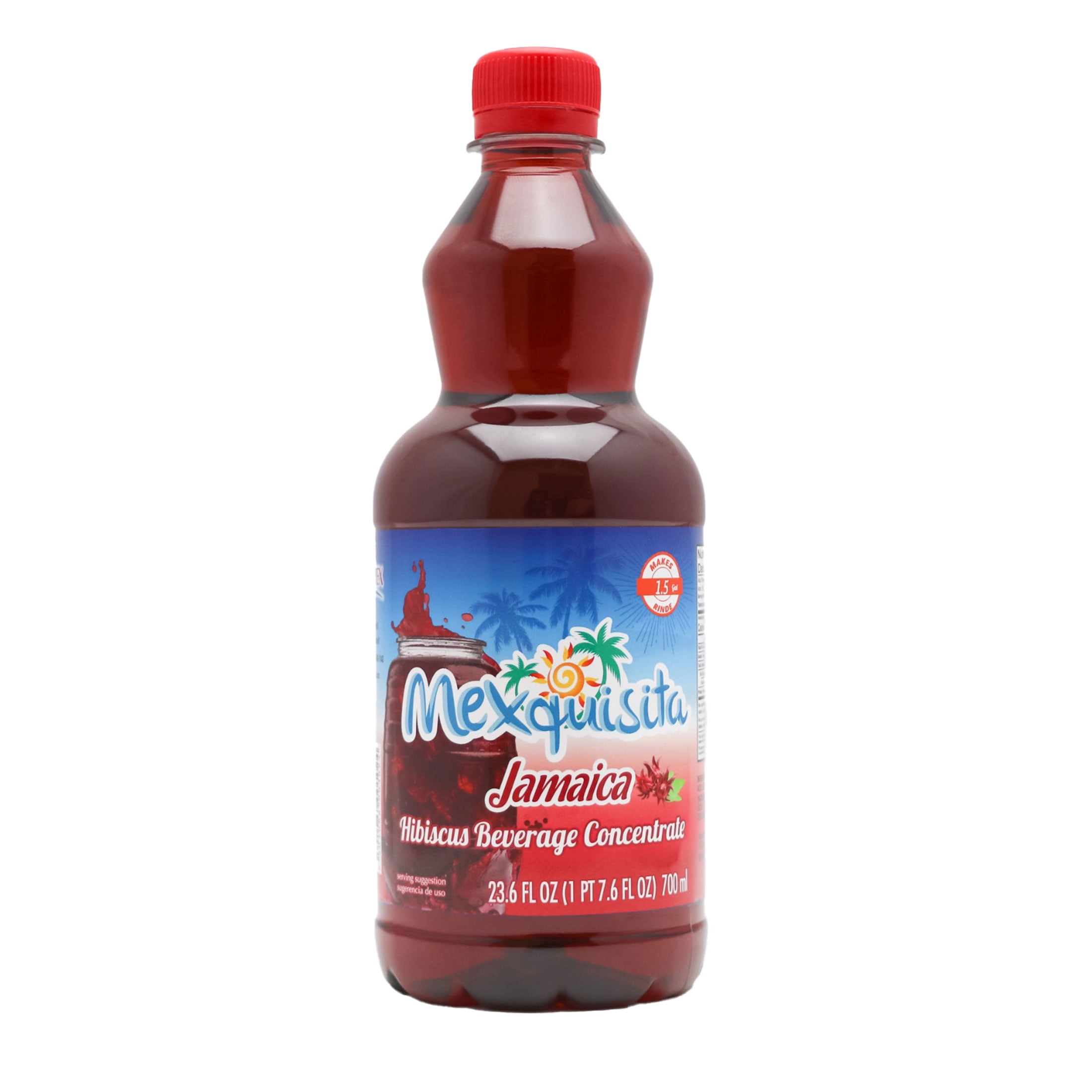 Mexquisita Hibiscus Concentrate, Liquid Beverage Mix for Agua Fresca and Iced Teas, 23.6 oz Bottles, 2 pack