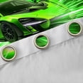 thumbnail image 4 of Erosebridal Race Car Kitchen Curtains, Speed Light Black Out Curtains Pack of 2 (42x63 Each), Green Black, 4 of 5