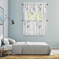 thumbnail image 6 of Gray Forest Kitchen Curtains Valances and Tiers Set of 3 Watercolor Vintage Branches Leaf Botanical Country Tier Curtains and Valance with Rod Pocket for Small Windows, 27.5"x36", 6 of 9