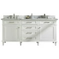 thumbnail image 3 of Legion Furniture 72" MDF/Veneer Wood Double Single Sink Vanity Cabinet in White, 3 of 10