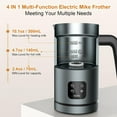 thumbnail image 5 of Electric Milk Frother & Steamer, 4-in-1 Automatic Stainless Steel Milk Warmer with Touch Screen, Hot & Cold Foam for Latte Cappuccino, 5 of 7