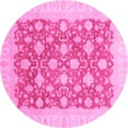 thumbnail image 1 of Ahgly Company Indoor Round Oriental Pink Modern Area Rugs, 8' Round, 1 of 4