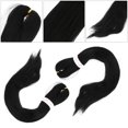 thumbnail image 1 of OULII 6Pcs Pre-Stretched Braiding Hair Extensions Black High Temperature Wire for Women Weddings, 1 of 4