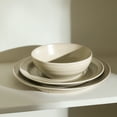 thumbnail image 4 of Stone Lain Orbit 4-Piece Dinner Plate Set Stoneware, Beige, 4 of 5