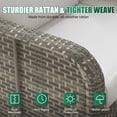 thumbnail image 2 of Sunmthink 7-Piece Patio Furniture Set, High Back Swivel Rocker Chairs with Thick Cushions, Wicker Rattan Outdoor Sectional Sofa with Coffee Table & Ottoman, Gray, 2 of 7