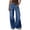 Blue, variant on Summer Jeans for Womens Casual Vintage Flat Button Zipper Denim Pants Loose Fit Wide Leg Trousers
