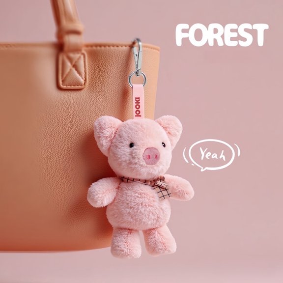 Simulation Pig Backpack Pendant Stuffed Toy - Cuddly Plush Animal Series Plush Doll Pillow Pig Gifts
