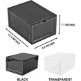 thumbnail image 2 of 8 Pack Shoe Storage Box Stackable, Plastic Shoe Container Sneaker Box Shoe Organizer for Men Women Shoe (Black Upgrade), 2 of 7