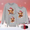 thumbnail image 2 of WELOIJEVBE Christmas Family Pajamas Matching Sets Christmas Printed Long Sleeved Pullover Sweatshirt Holiday Family Three Piece Set Hoodie Parent Child Outfit, 2 of 5