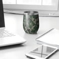 thumbnail image 3 of Camouflage 12oz Stainless Steel Insulated Wine Tumbler with Lid and Straw – Double Wall Vacuum Mug for Hot & Cold Drinks, 304 Steel Interior, Sweat-Free Design, 3 of 5