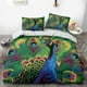 thumbnail image 1 of of The Peacock Juego de Funda Nórdica y Edredón - Elegante Diseño Pavo Real, 100% algodón., 1 of 8