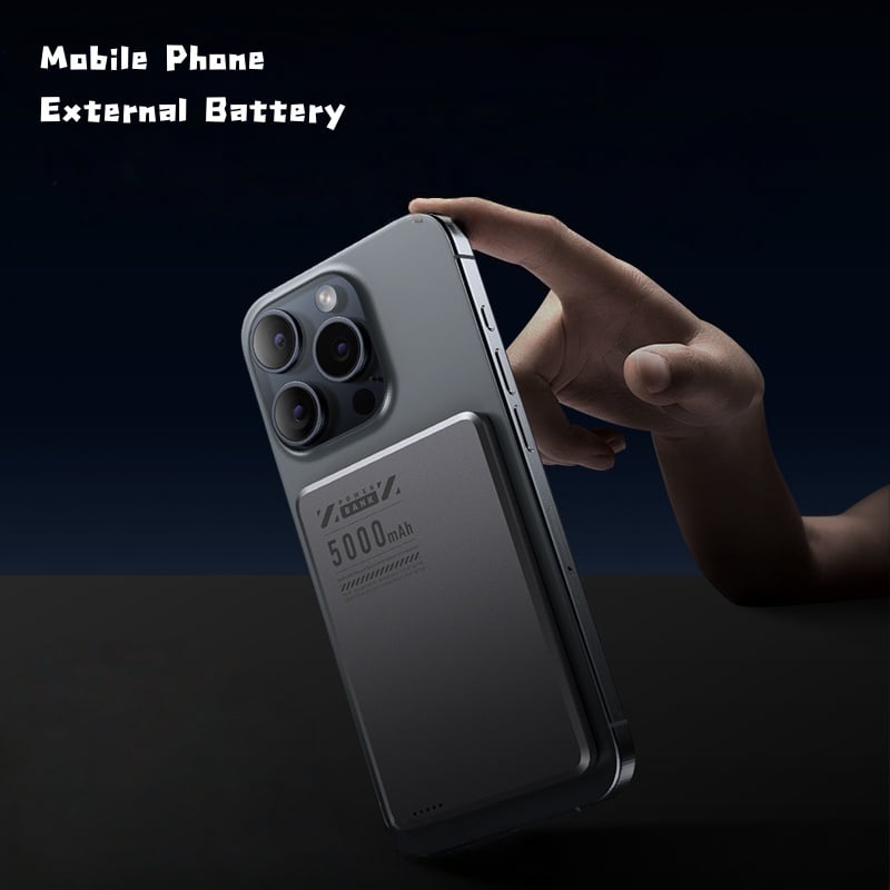 Magnetic Portable Charger, Ultra Slim Power Bank, 5000mAh Wireless with Type-C 20W PD Fast Charging, Travel Essential Battery Pack for iPhone 17/16/15/14 all Series IPhone, Samsung, Android, And More