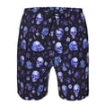 thumbnail image 3 of Fotbe Skull flower leaf purple Trajes de Baño Estampados para Hombre, Shorts de Verano de Secado Rápido, Ropa de Playa, Bañadores-Small, 3 of 6