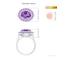thumbnail image 4 of ANGARA Natural Sideways Oval 2.28 ct Amethyst Double Halo Cocktail Ring in 14K White Gold for Women (Size-10x8mm) | February Birthstone, Anniversary, Jewelry Gift for Women | Natural Amethyst Ring, 4 of 9