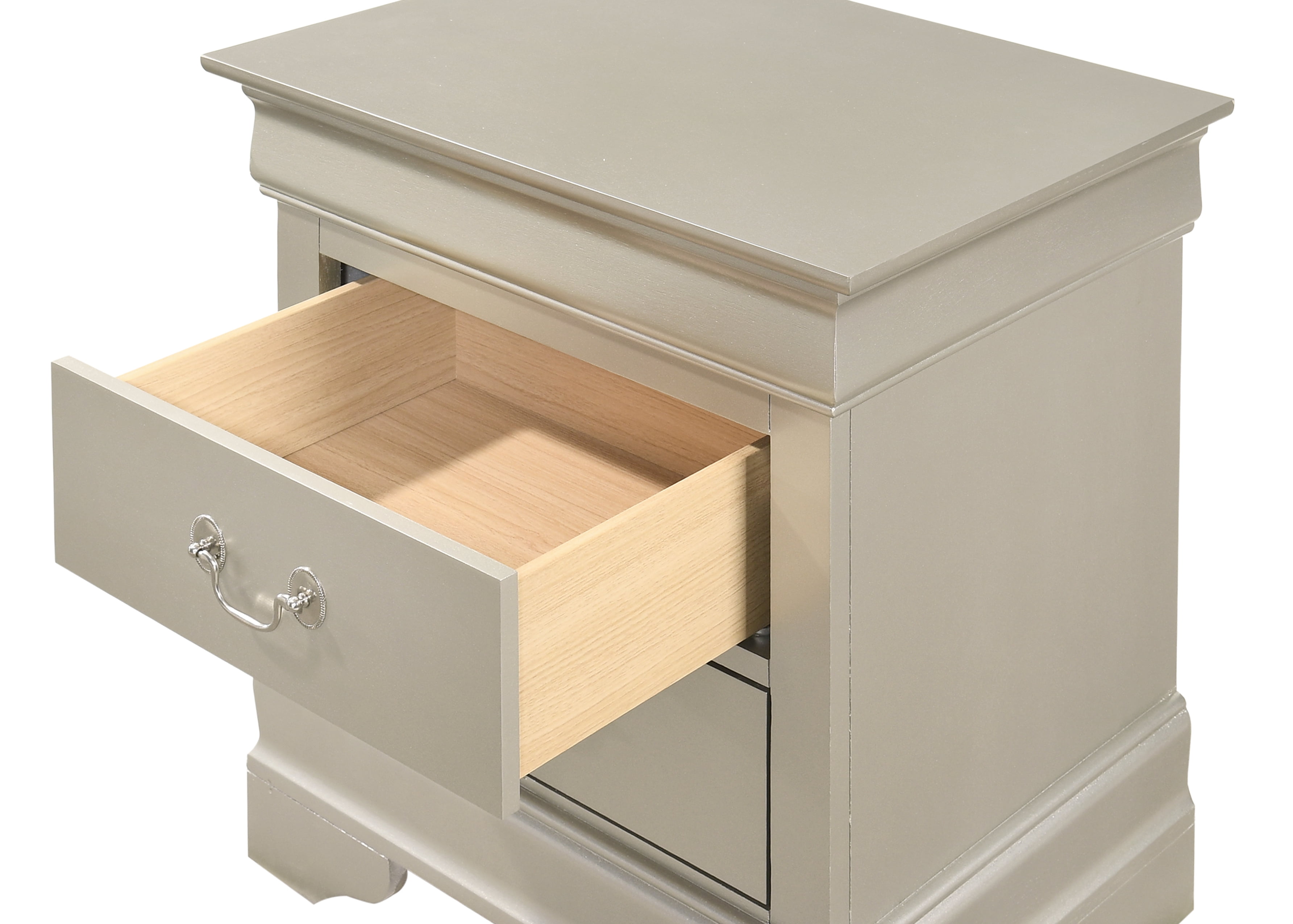 Glory Furniture LouisPhillipe Night Stand in Champagne Color