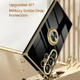 thumbnail image 2 of Dteck for Samsung Galaxy S25 Ultra Case with Screen Protector, Built-in 360° Rotation Ring Holder Magnetic Stand, Luxury Shiny Plating Edge Shockproof Electroplated Protective Cover,Black, 2 of 7