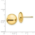thumbnail image 3 of 14k Polished 12mm Button Post Earrings H1028 (12mm X 12mm), 3 of 3
