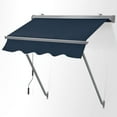 thumbnail image 4 of MCombo Patio Window Awnings 50''x55'', Fully Assembled Manual Retractable Sunshade Canopy for Windows & Doors, 4104(Dark Blue), 4 of 9
