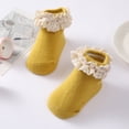 thumbnail image 1 of Baby Girls Cotton Ruffle Lace Floor Socks Newborns Knitted Ankle Socks, 1 of 6