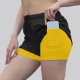 thumbnail image 2 of CAIVO Women Workout Two Layer Lined Athletic Shorts Breathable Loose Fit Training Bottoms For Running Basketball Gym And Casual Wear Comfort Summer Outdoor Work Solid Color Bottoms, 2 of 5