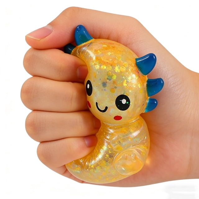 EGNMCR Sequin Squeezable Maltoses Salamander Cartoons Squeezable Sculpting Fun