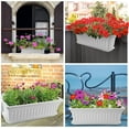 thumbnail image 4 of Triani 17 inch Rectangular Plastic Thicken Planters with Trays - Window Planter Box for Outdoor and Indoor Herbs, Vegetables, Flowers and Succulent Plants (1 Pack White), 4 of 8