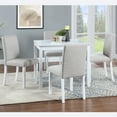 thumbnail image 2 of AYTJHKOL 5 Piece Counter Height  Set  Wooden Kitchen  Set with Square  and 4 Upholstered Chairs  Counter Height Dining  with Crystal Decoration and Chair Set for Kitchen  Dining Room Blac, 2 of 11