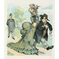 thumbnail image 2 of Udo Keppler 20x23 Black Ornate Framed Double Matted Museum Art Print Titled: Flirtation (1903), 2 of 5