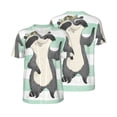 thumbnail image 3 of Daiia Cute Raccoon Mens Baseball Jersey Button Down Shirts Short Sleeve Sports Uniforms-XX-Large, 3 of 9