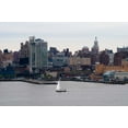 thumbnail image 2 of Berzel, Erin 18x13 Black Ornate Wood Framed with Double Matting Museum Art Print Titled - NYC and Hudson River II, 2 of 4