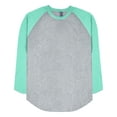 thumbnail image 3 of Ma Croix Men's Basic Raglan 3/4 Sleeve Tee Shirts Baseball Solid Athletic Crew Neck, 3 of 5