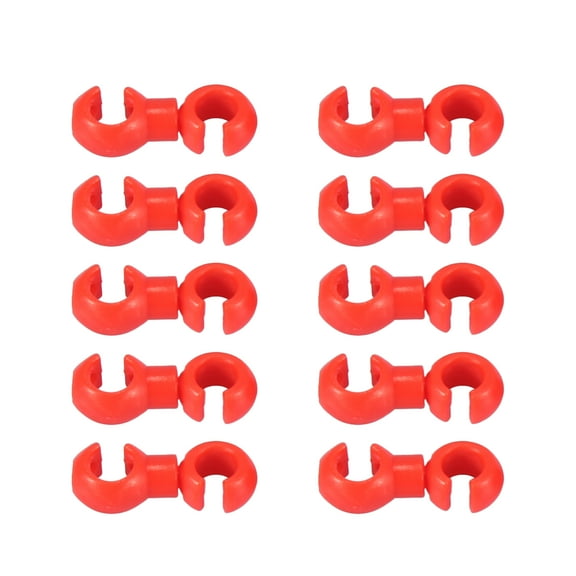 10pcs Brake Cable Clip S Style Clamp Plastic Red for Mountain Bike Road Bicycle Folding Bike