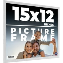 15x12 Frame White Solid Wood Picture Frame Includes UV Acrylic Shatter Guard Front, Acid Free Foam