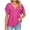 Hot Pink, variant on Tops Women's Sales Flowy Summer-Beach Lightweight Shirts Solid Elegant Ladies Tshirts Fluffy Short Sleeve Tee Fashion Sports Tops Tshirt Athletic Vintage V-Neck T-shirt Blouse Pi