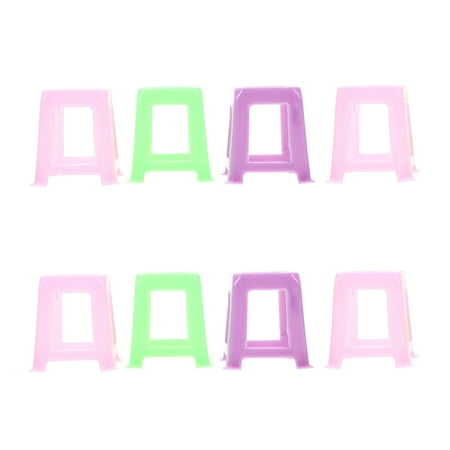 

8 Pcs Plastic Stool Paint Stands Painting Support Stands Mini Stool Doll House Decor