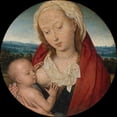 thumbnail image 2 of Hans Memling 15x15 Black Ornate Wood Framed Double Matted Museum Art Print Titled - Virgin and Child (ca. 1475-80), 2 of 5