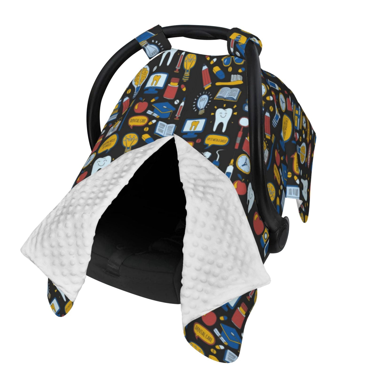 Naloa Teeth Baby Car Seat Cover, Breathable Baby Carrier Cover, Multiuse Baby Carrier Cover & Nursing Breastfeeding Cover