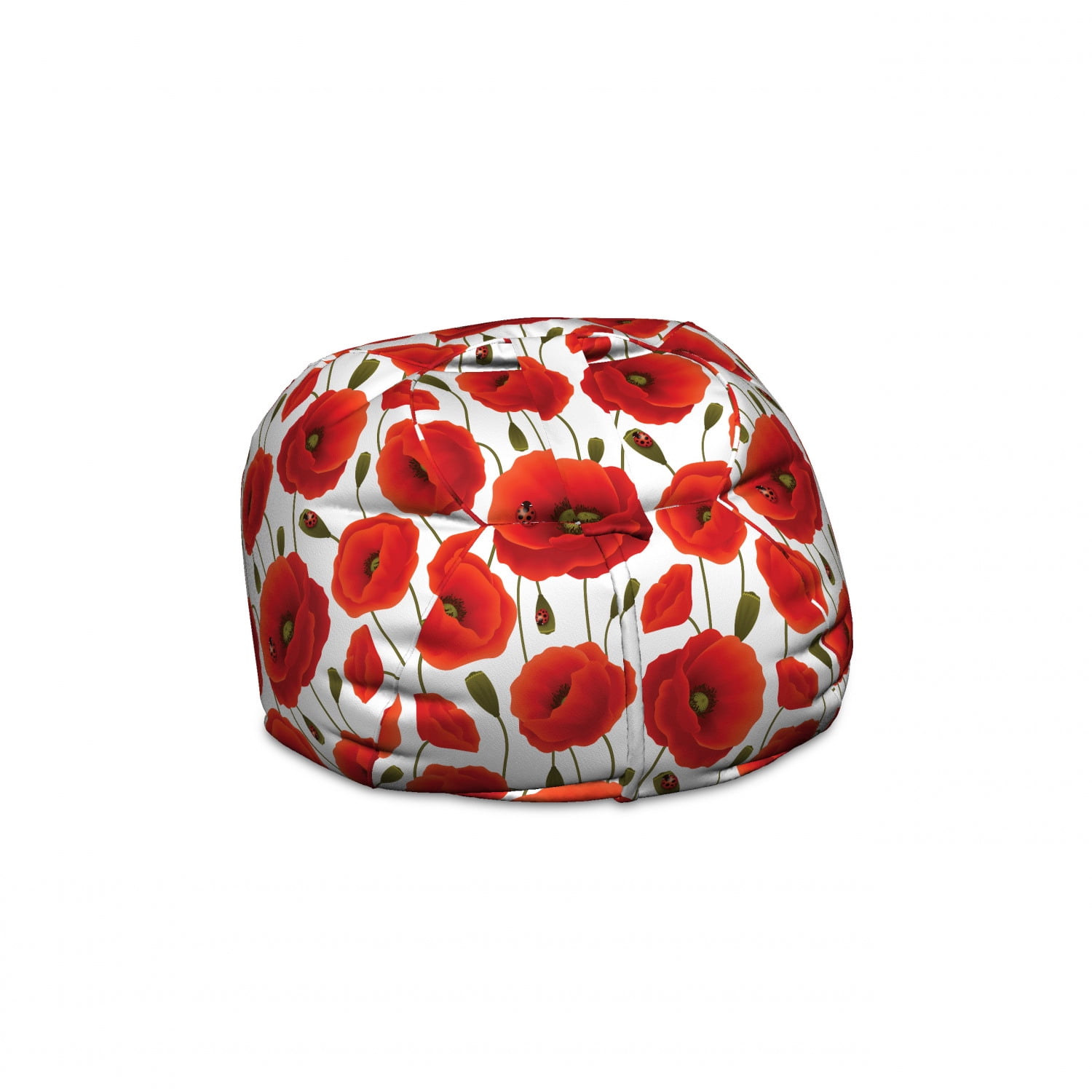 Poppy Flower Storage Toy Bag Chair, Springs Ladybugs Animals and Plants