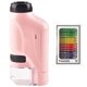 thumbnail image 1 of Relájate y ama el microscopio para niños, 60-120x, mini microscopio eléctrico de bolsillo con luz LED, microscopio para niños, estudiantes, observación microbiológica, aprendizaje, rosa, 1 of 7