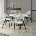 thumbnail image 4 of LeisureMod Venice Collection Modern Dining Chair In Black set of 4 in White, 4 of 12
