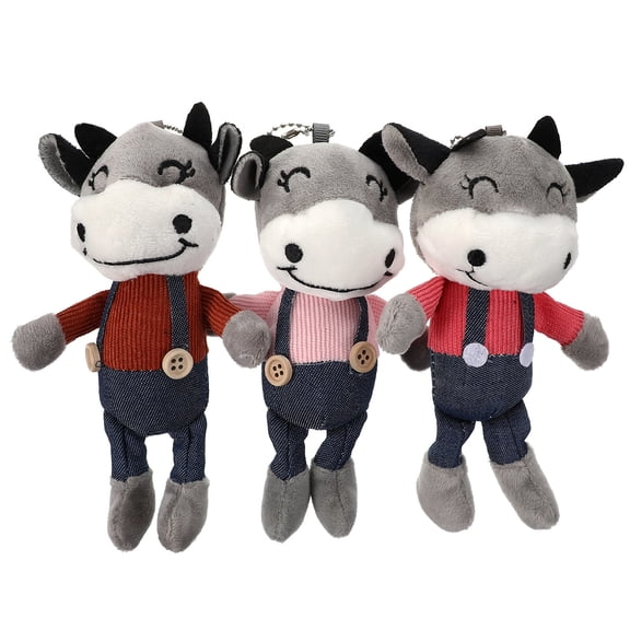 3 Pcs Cartoon Key Chain Pendants Adorable Keychain Pendant (Random Color)