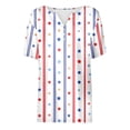 thumbnail image 3 of Womens Tops T-Shirts Patriotic Shirts Graphic 4Th of July Short Sleeve America 250Th V Neck Oversized Shirt Plus Size Tunic Tee, 3 of 4