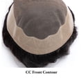 thumbnail image 5 of Mens Toupee Male Hairpieces Human Hair Replacement System Fine Mono Top and PU Perimeter Toupee for Men Medium Density 6" Durable Male Hair Prosthesis, 5 of 7